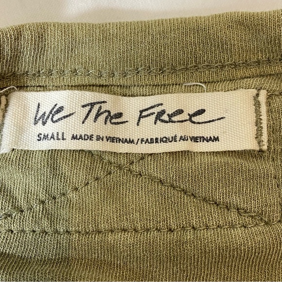Free People tee shirt size small No Good Alone in Willow Billowy Slightly Crop - Picture 4 of 9